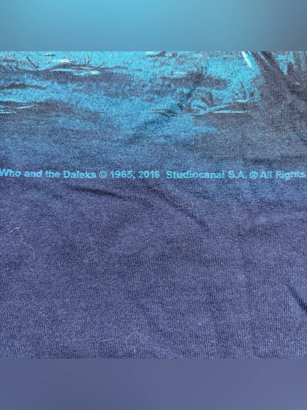 Dr. Who & The Daleks Blue Graphic Print T-Shirt Men’s Size Large